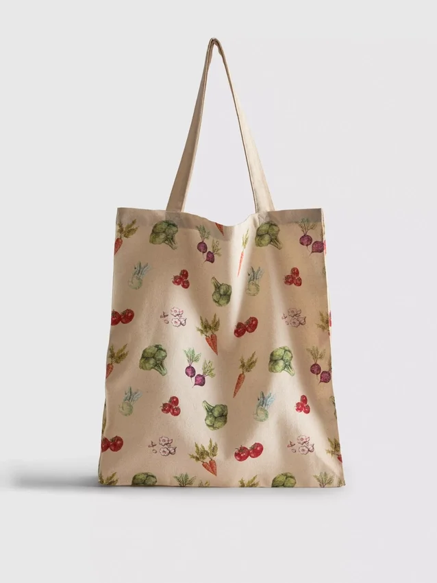 Tote-veske med planteprint