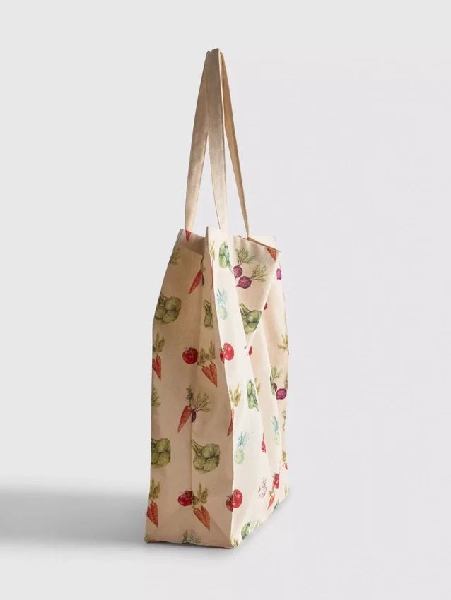 Tote-veske med planteprint