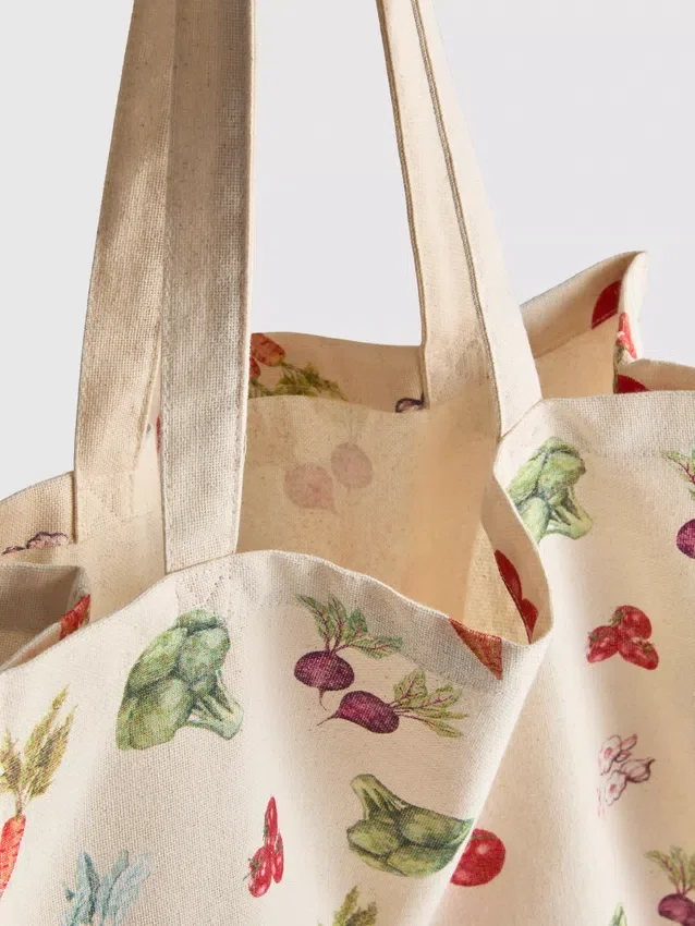 Tote-veske med planteprint