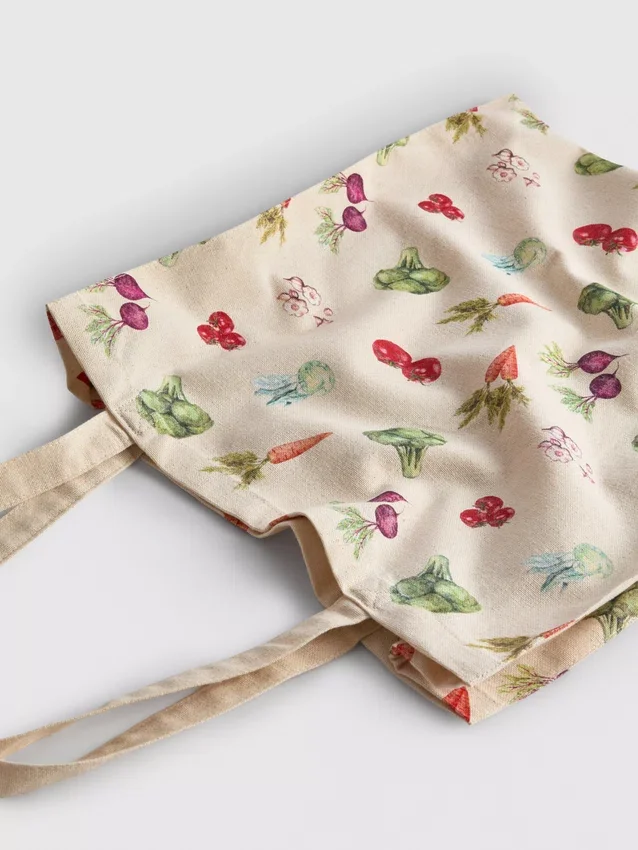 Tote-veske med planteprint