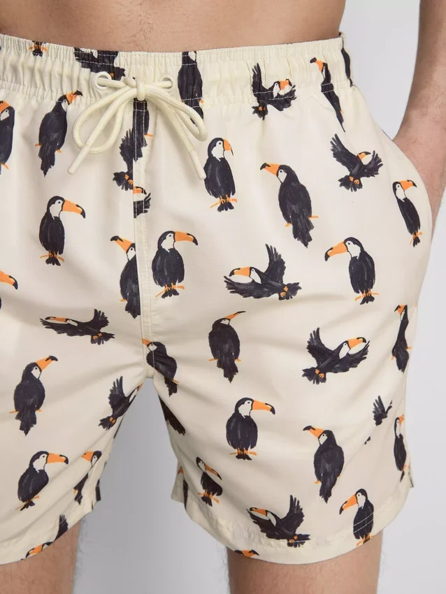 Toucan-shorts med snøring i livet