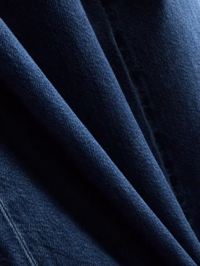 Treningsbukse i bomullsdenim med vide ben