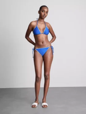 Triangel-bikinitopp med sømdetaljer