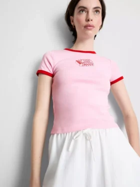 Trykt bomulls-ringer-baby-T-skjorte
