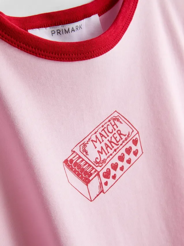 Trykt bomulls-ringer-baby-T-skjorte