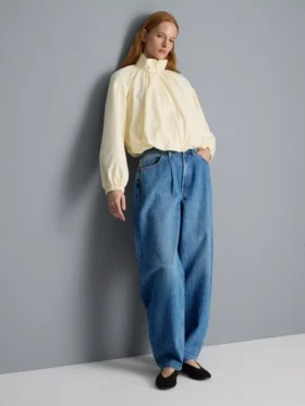 Ultimate bomullsjeans med tønneformede ben