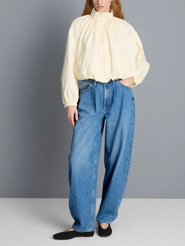 Ultimate bomullsjeans med tønneformede ben