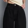 Ultimate bomullsjeans med tønneformede ben