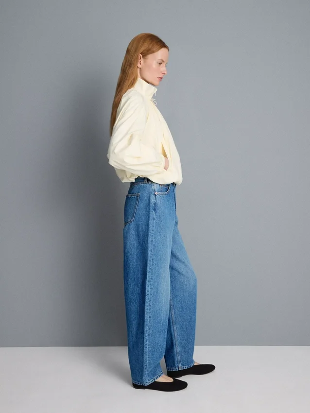 Ultimate bomullsjeans med tønneformede ben
