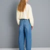 Ultimate bomullsjeans med tønneformede ben