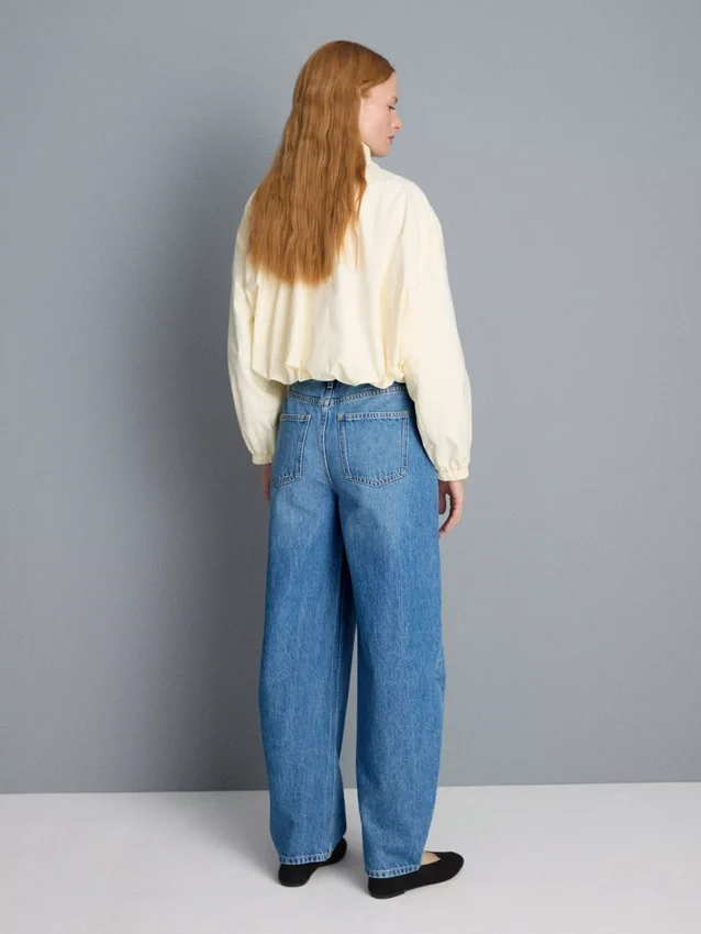 Ultimate bomullsjeans med tønneformede ben
