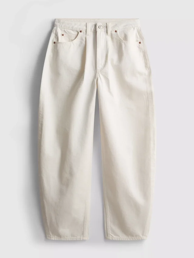 Ultimate bomullsjeans med tønneformede ben