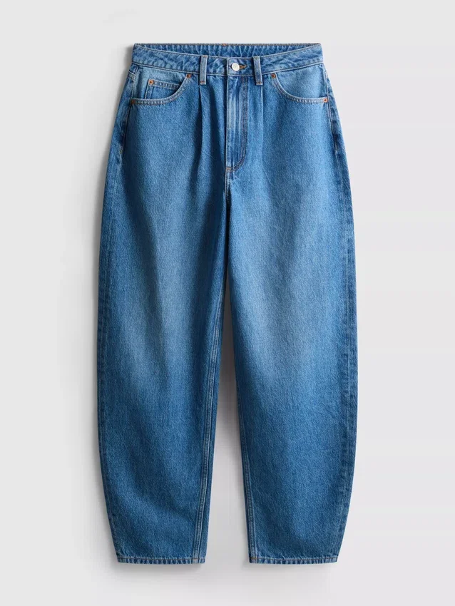 Ultimate bomullsjeans med tønneformede ben