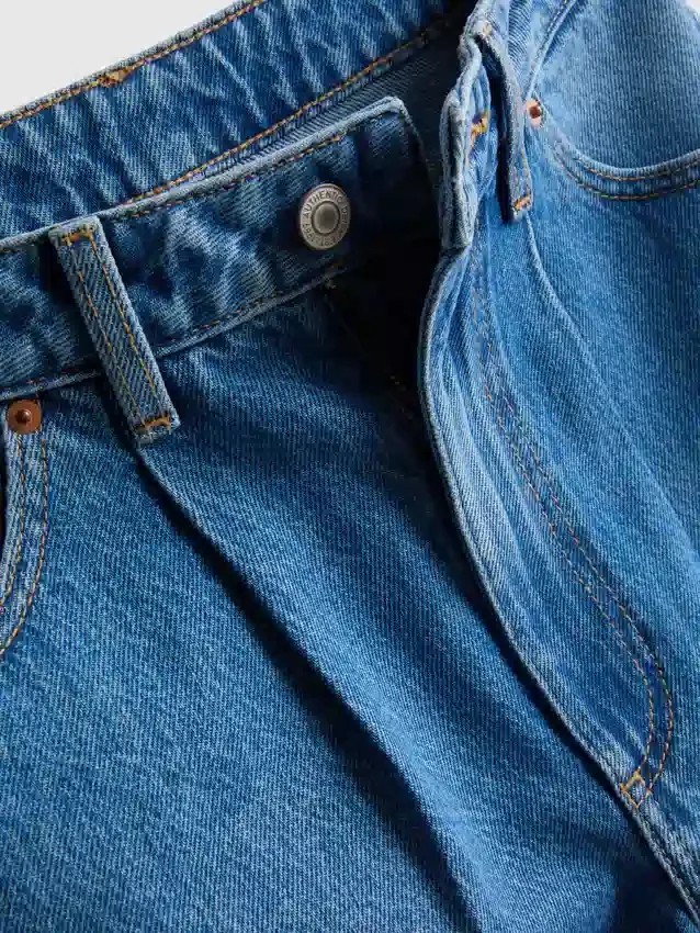 Ultimate bomullsjeans med tønneformede ben