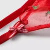 Undertøysett i mesh med brodert kirsebærmotiv