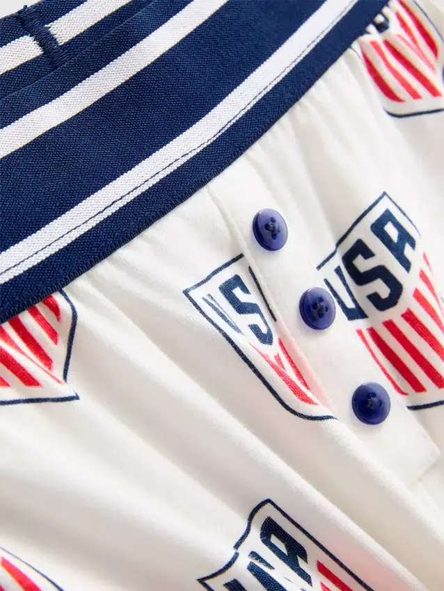 USA FC pysjamaser med bomullsrik cami-top og korte bukser
