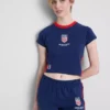 USA fotball-pysjamaser med korte shorts