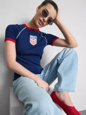 USA langermet baby-T-skjorte