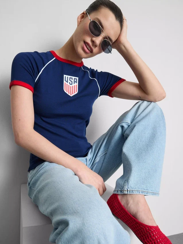 USA langermet baby-T-skjorte