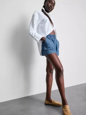 Utility-shorts i bomullsdenim