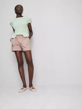 Utility-shorts i bomullsdenim