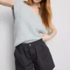 Utility-shorts i bomullsdenim