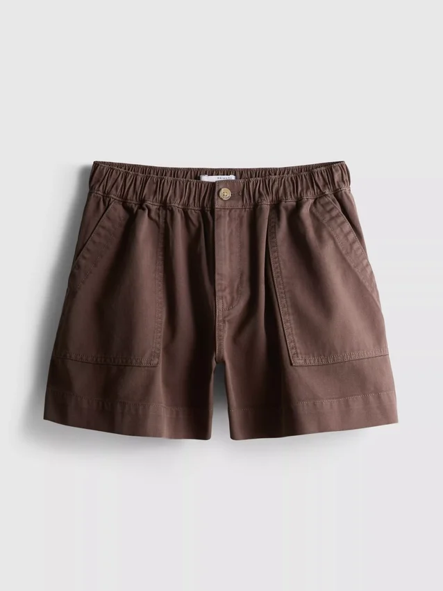 Utility-shorts i bomullsdenim