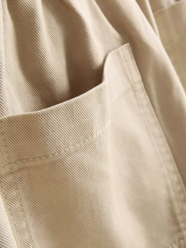 Utility-shorts i bomullsdenim