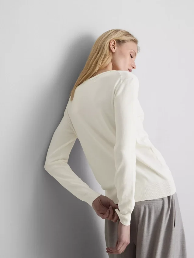 Uunnværlig cardigan med rund hals