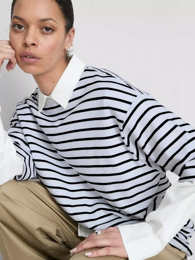 Uunnværlig oversized bomullstrøye