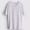 V-hals, slim-fit stretch-T-skjorte