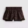 Vevde løpeshorts med leopardmønster