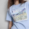 Vincent van Gogh landskapskunst bomulls-T-skjorte