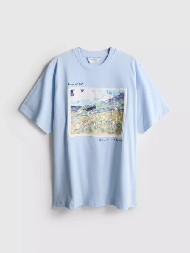 Vincent van Gogh landskapskunst bomulls-T-skjorte