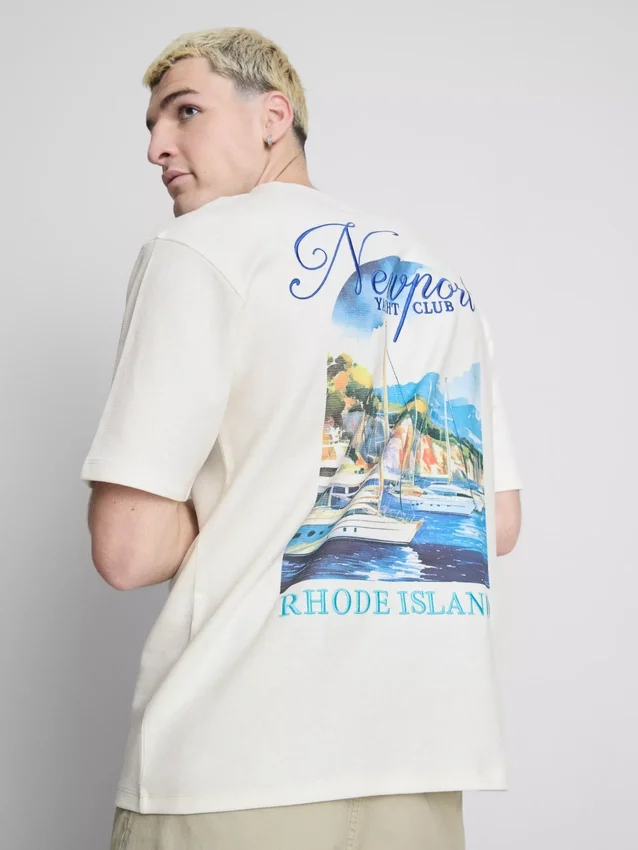 Yachtklubb-T-skjorte med korte ermer