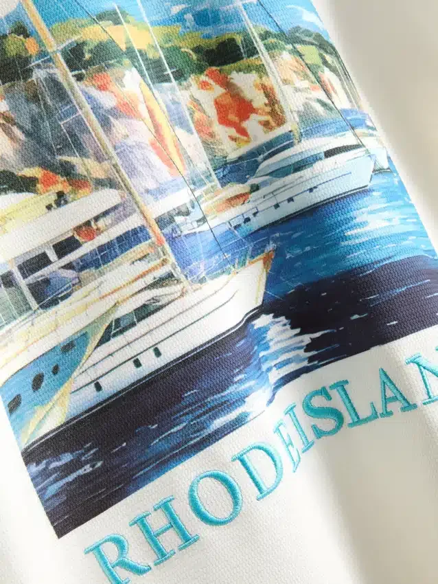 Yachtklubb-T-skjorte med korte ermer