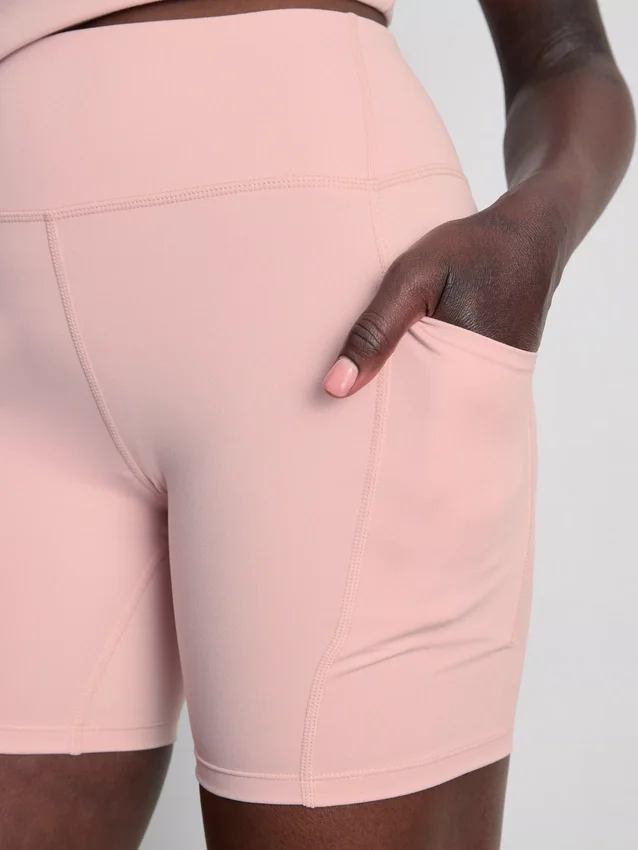 Yogashorts med høy midje