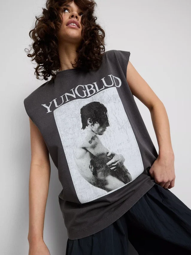 Yungblud tank-top i bomull med grafisk trykk